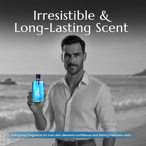 PB ParfumsBelcam Blue Depths Eau de Toilette for Men - Fresh Aquatic Cologne with Crisp Citrus, Warm Musk & Amber - 3.4 Fl Oz - görsel 10