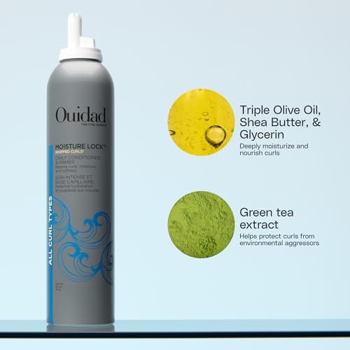 Ouidad Moisture Lock Whipped Curls Daily Hair Conditioner and Primer - 8.5 fl oz, Olive Oil, Shea Butter, and Glycerin, Curl Moisturizing Conditioner and Leave-in Styling Primer, All Curl Types - görsel 4
