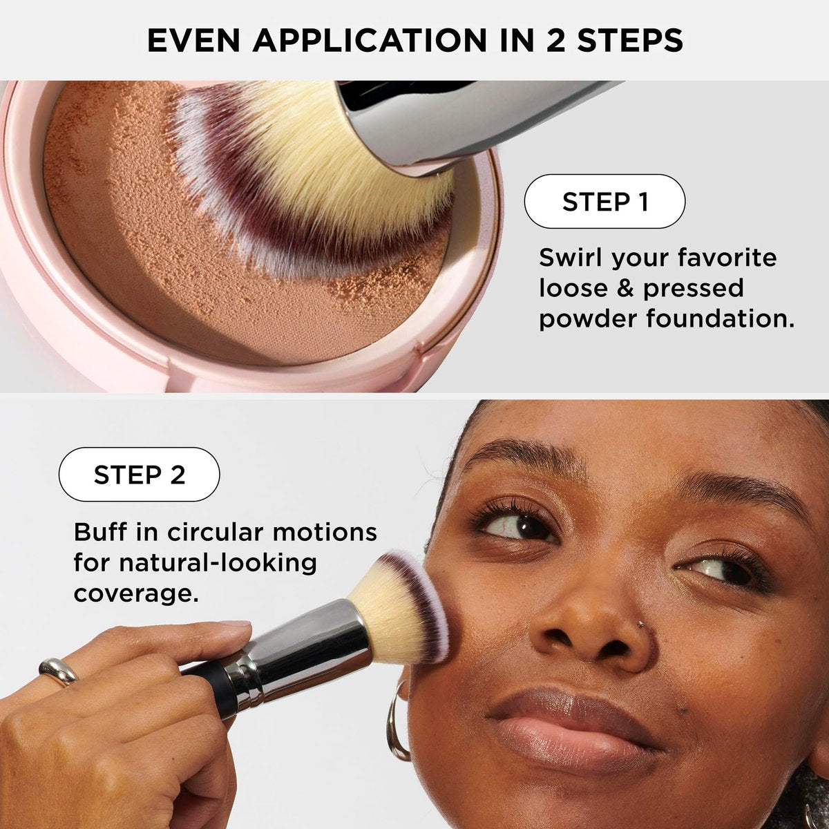 IT Cosmetics Heavenly Luxe Flat Top Buffing Foundation Brush #6 - Professional Foundation Brush for Liquid & Powder Makeup Avelisse