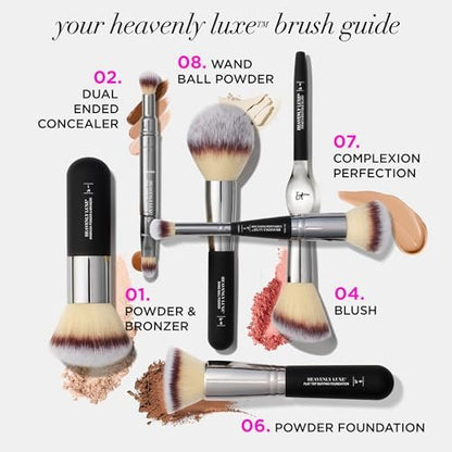 IT Cosmetics Heavenly Luxe Flat Top Buffing Foundation Brush #6 - Professional Foundation Brush for Liquid & Powder Makeup Avelisse