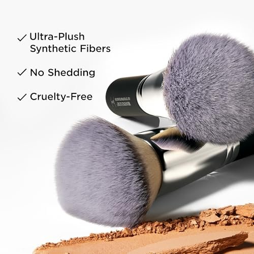 IT Cosmetics Heavenly Luxe Flat Top Buffing Foundation Brush #6 - Professional Foundation Brush for Liquid & Powder Makeup Avelisse