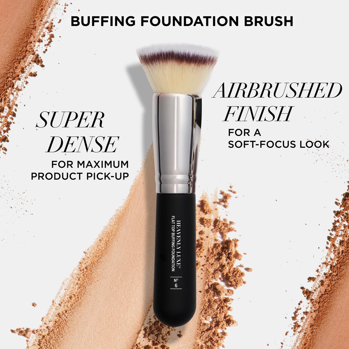 IT Cosmetics Heavenly Luxe Flat Top Buffing Foundation Brush #6 - Professional Foundation Brush for Liquid & Powder Makeup Avelisse