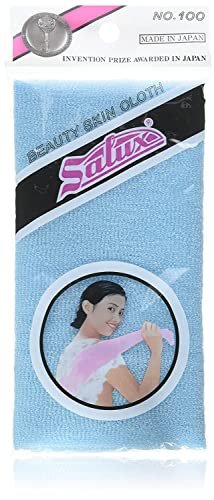 Salux Nylon Japanese Beauty Skin Bath Wash Cloth/Towel (3 Pack) - Blue Avelisse