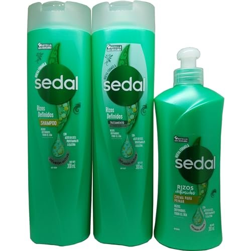 Sedal Rizos Definidos 3-Piece Set – Shampoo, Conditioner & Styling for Defined Curls Avelisse