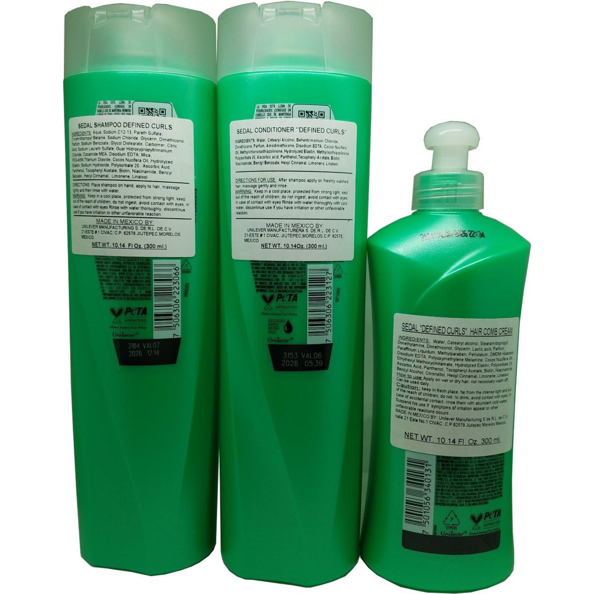 Sedal Rizos Definidos 3-Piece Set – Shampoo, Conditioner & Styling for Defined Curls Avelisse