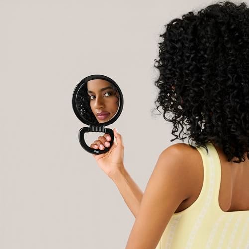 Diane Hand Mirror – Double-Sided 1X and 3X Magnification, Lightweight Portable Handheld Mirror with Handle, Ideal for Makeup, Shaving, & Everyday Beauty, Compact Size for Travel & Gym – 6" Diameter - görsel 5