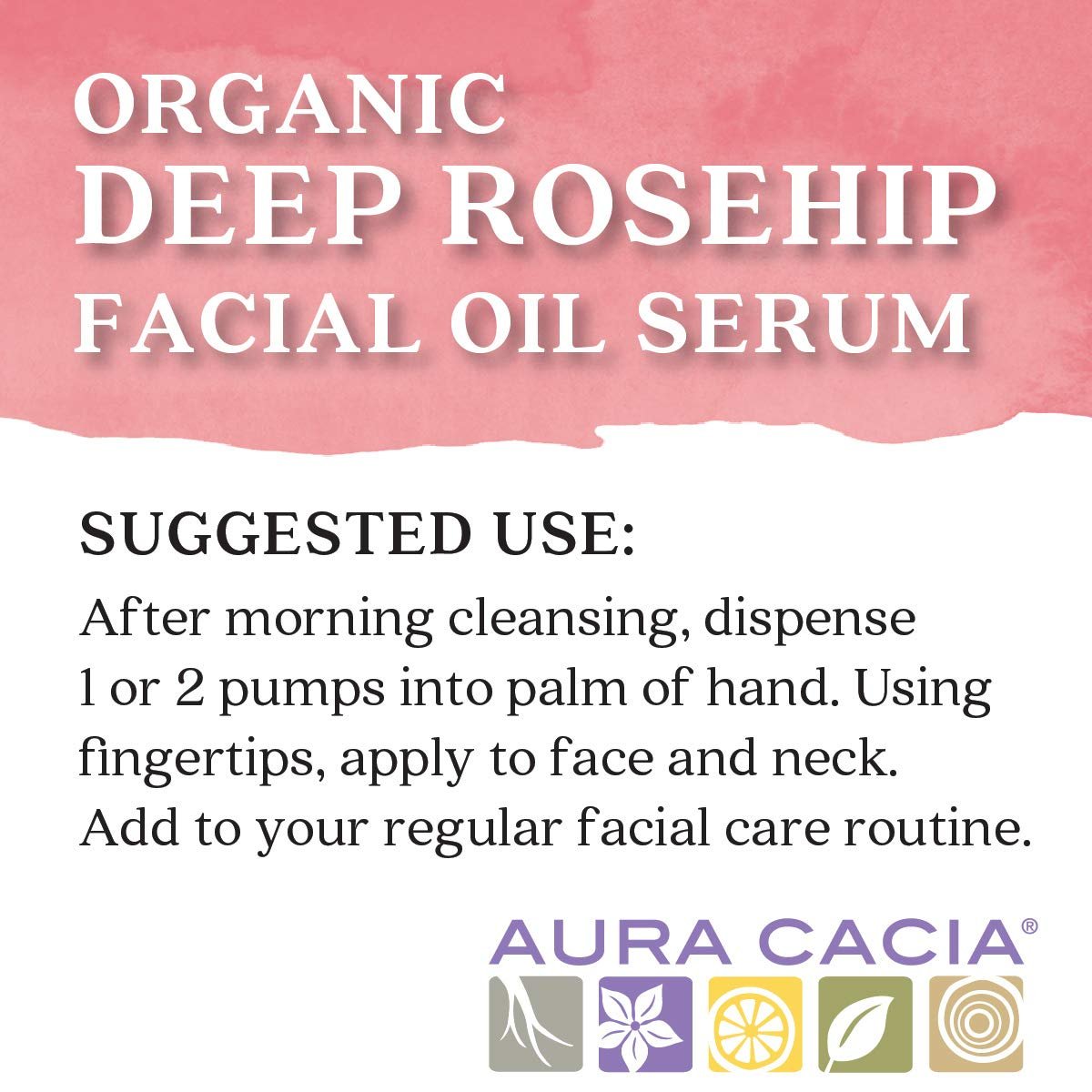 Aura Cacia Organic Deep Rosehip Facial Serum – 1 oz Soothing Moisture-Preserving Oil, Pure & Free from Synthetic Additives Avelisse