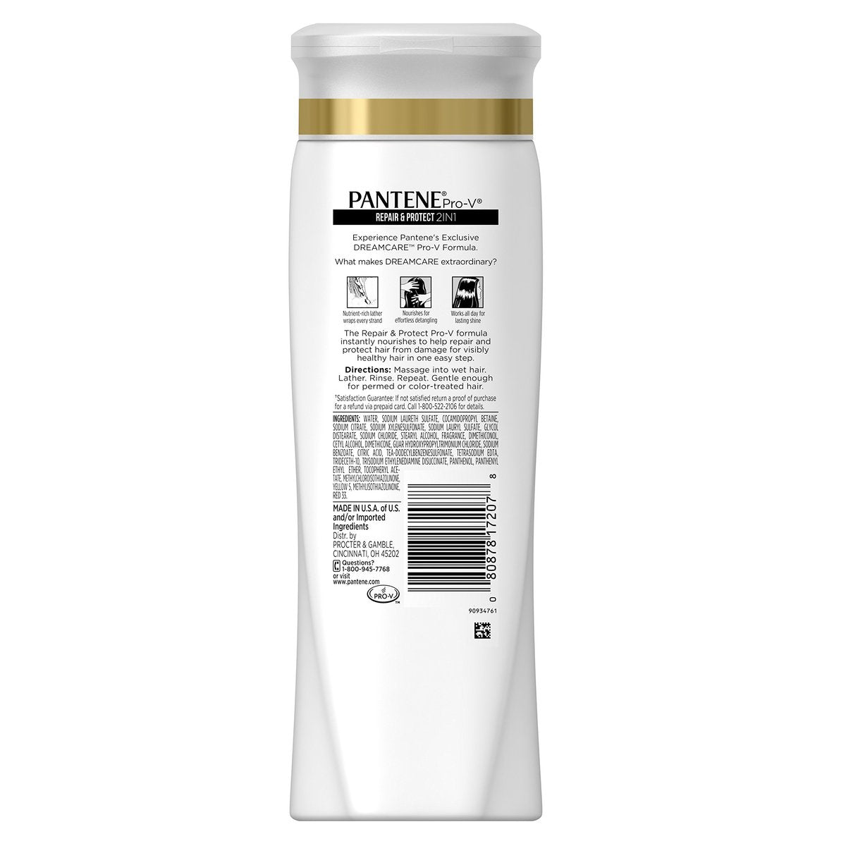 Pantene Pro-V 2-in-1 Shampoo & Conditioner, Repair & Protect with Keratin, 12.6 oz Avelisse