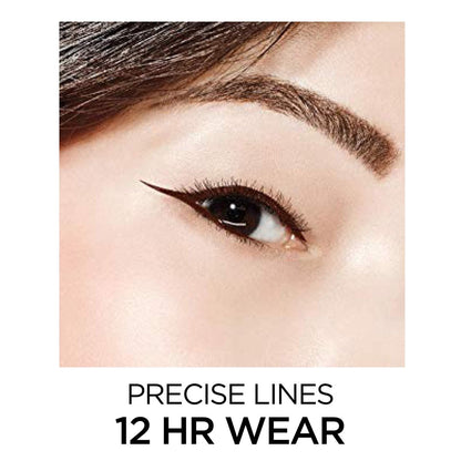L'Oreal Paris Infallible Super Slim Long-Lasting Liquid Eyeliner - Ultra-Fine Felt Tip, Quick Drying Formula, Black, 1 Count