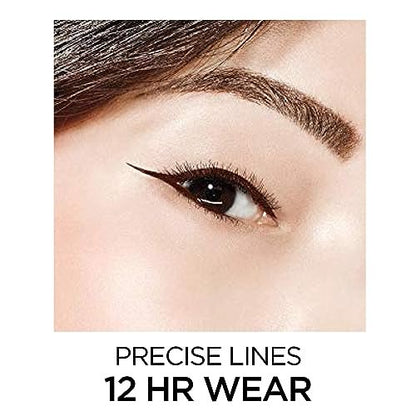 L'Oreal Paris Infallible Super Slim Long-Lasting Liquid Eyeliner - Ultra-Fine Felt Tip, Quick Drying Formula, Black, 1 Count