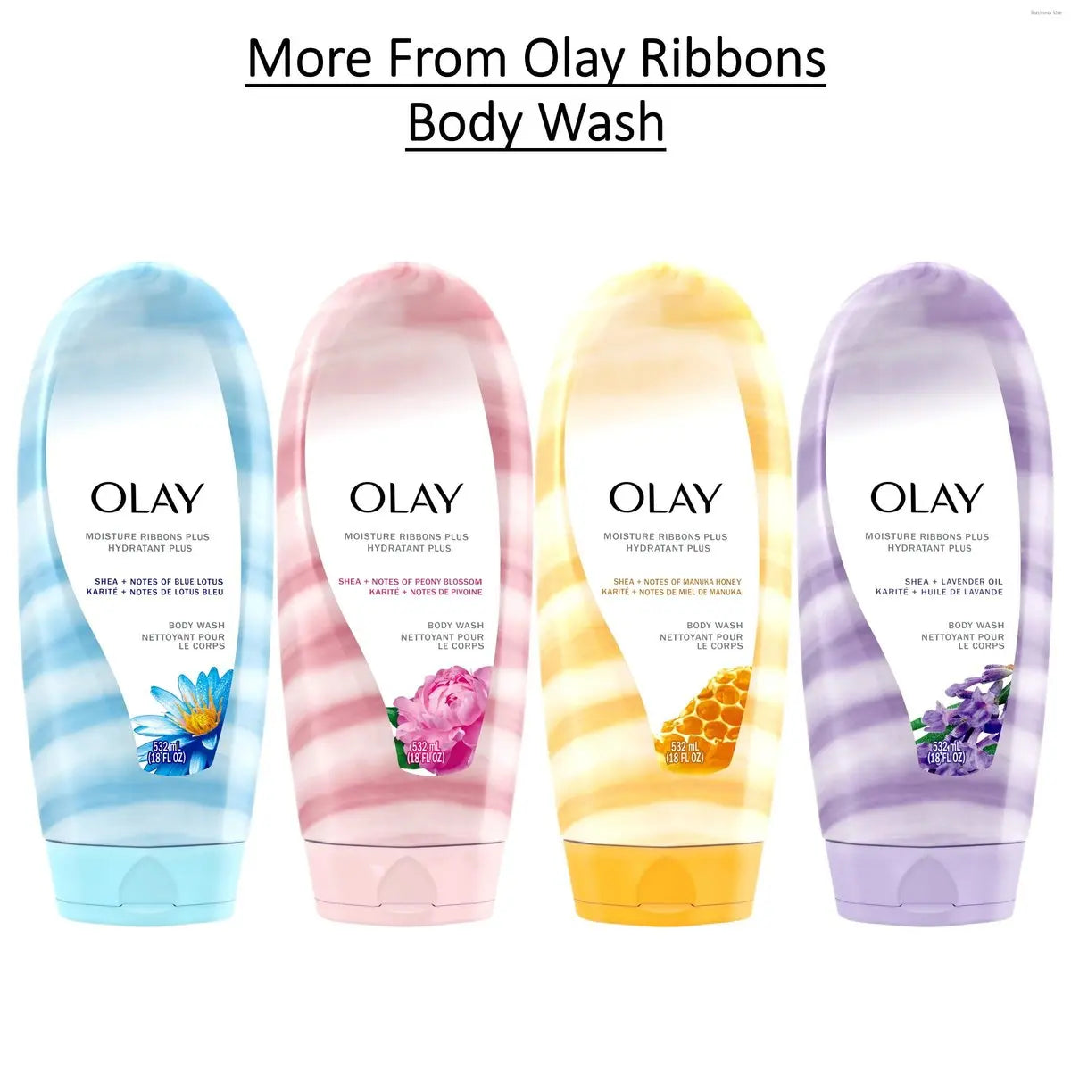 Olay Moisture Ribbons Plus Body Wash for Women, Deep Conditioning & Moisturizing, Shea Butter & Manuka Honey Scent, 18 fl oz Avelisse