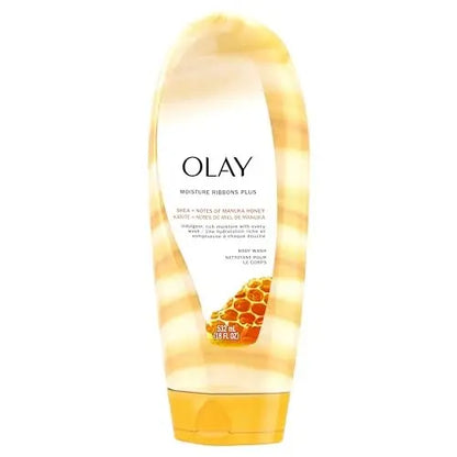 Olay Moisture Ribbons Plus Body Wash for Women, Deep Conditioning & Moisturizing, Shea Butter & Manuka Honey Scent, 18 fl oz Avelisse