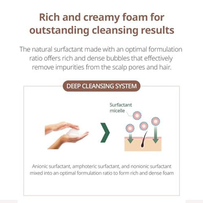 Atomy Herbal Hair Shampoo 500 ml - Sulfate-Free for Hair Growth, Dandruff & Oily Scalp