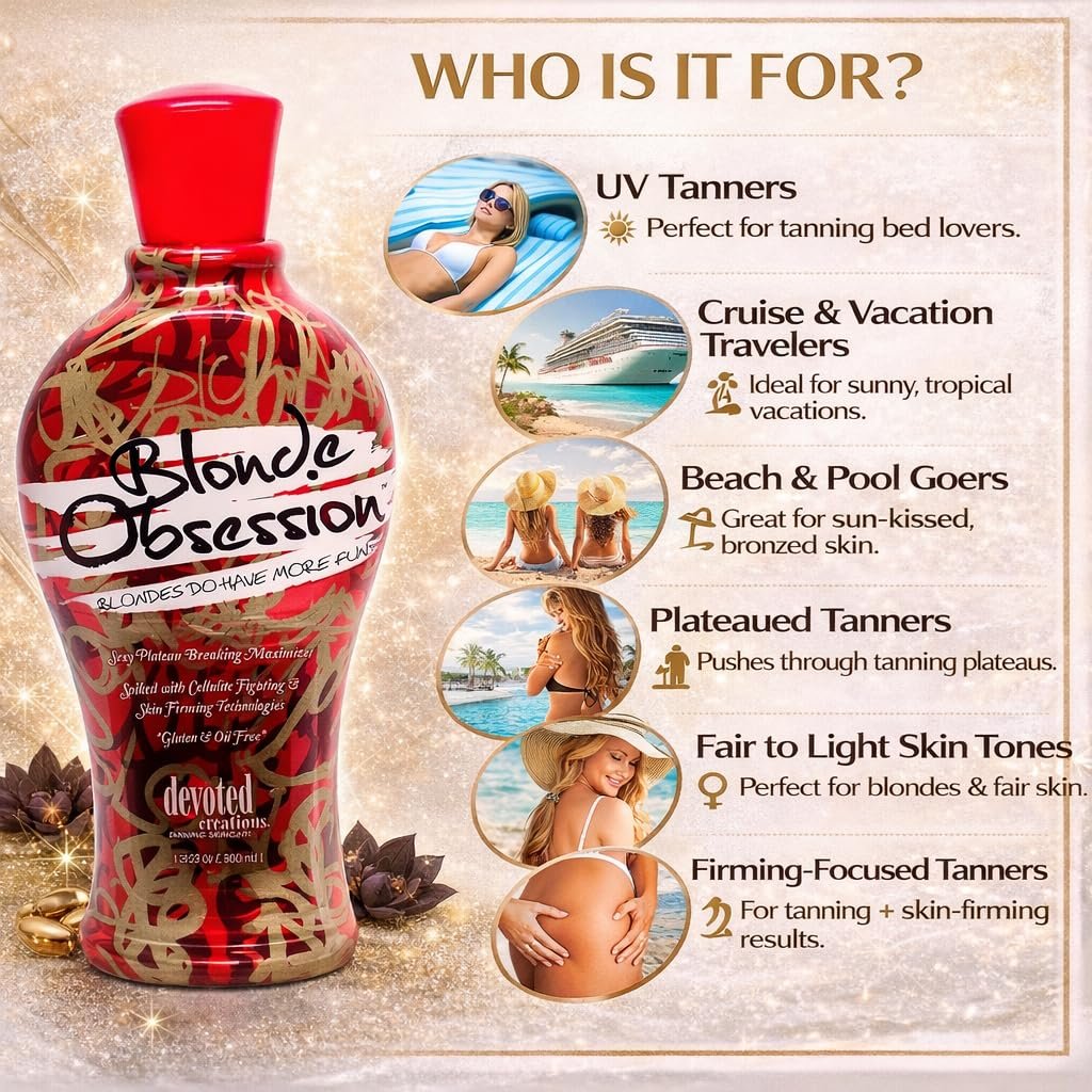 Devoted Creations Blonde Obsession Self Tanner for Hair & Skin, 12.25 oz Avelisse