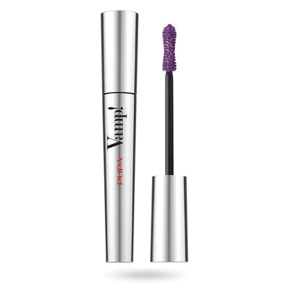 Pupa Milano Vamp! Mascara - Volume Building, Thick Full Lashes, Dramatic False Lash Look - 400 Amethyst Violet - 0.32 Oz