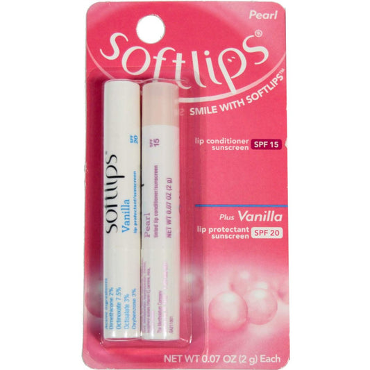 Softlips Pearl SPF 15 Lip Balm with Bonus Vanilla SPF 20 – 0.14 oz