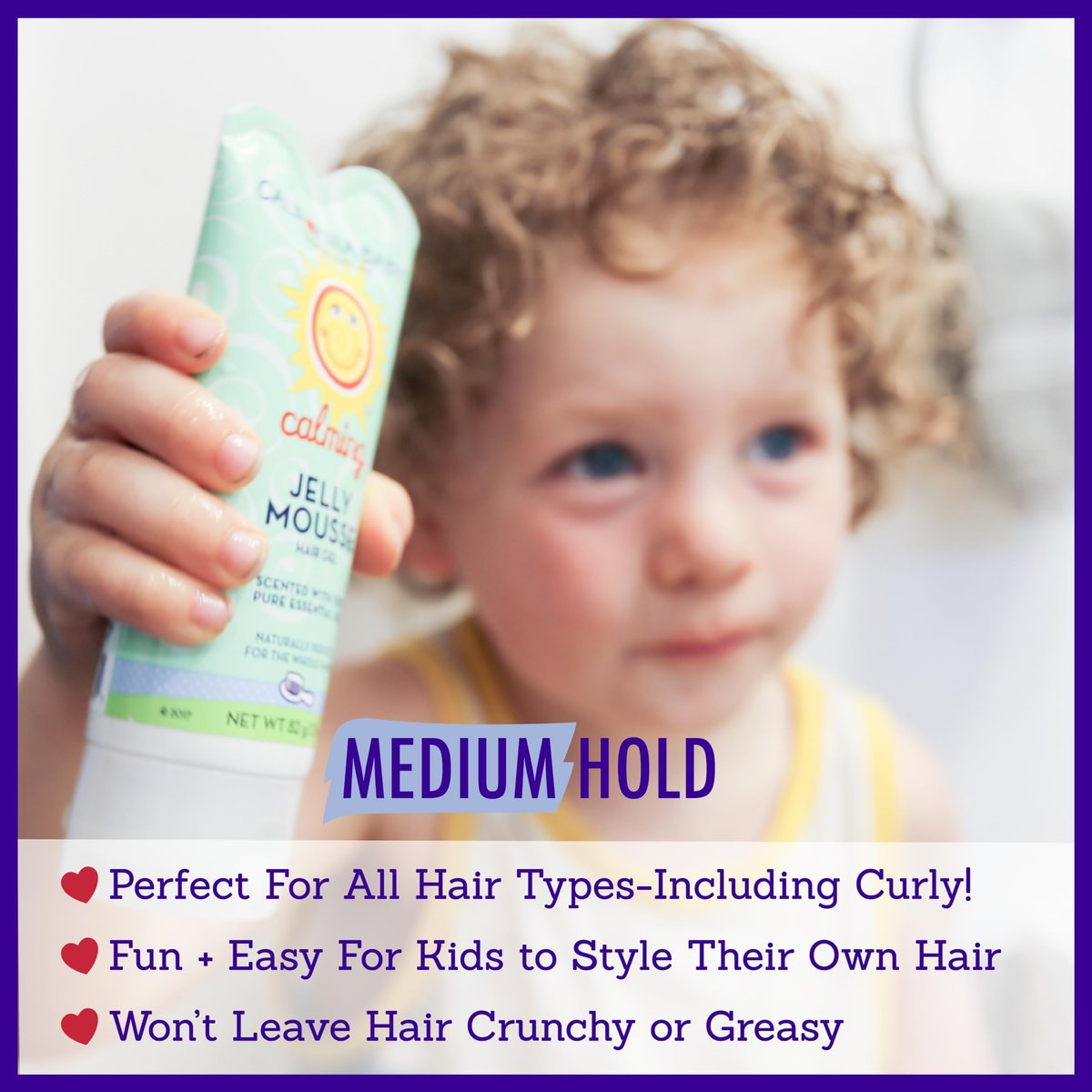 California Baby Calming Hair Gel for Kids - 100% Plant-Based, Medium-Hold, Lavender Scent, Hypoallergenic - 2.9 oz Avelisse