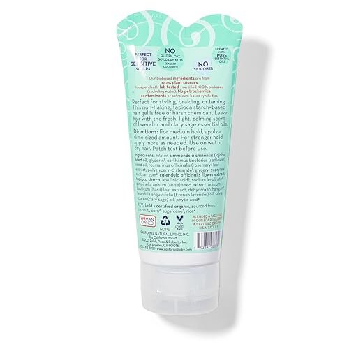 California Baby Calming Hair Gel for Kids - 100% Plant-Based, Medium-Hold, Lavender Scent, Hypoallergenic - 2.9 oz Avelisse