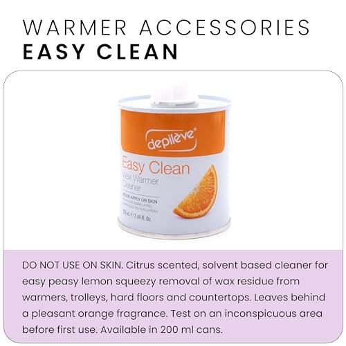 Depileve Easy Clean Citric Wax Cleaner and Remover for Warmers and Professional Equipment - Orange Scent - 7.7 oz - görsel 3