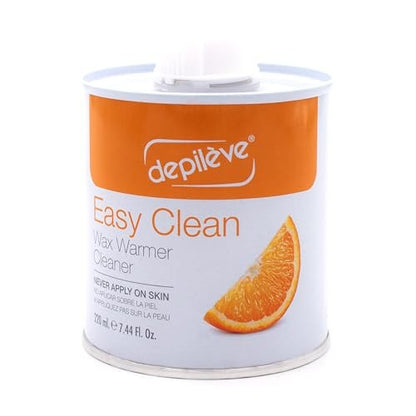 Depileve Easy Clean Citric Wax Cleaner and Remover for Warmers and Professional Equipment - Orange Scent - 7.7 oz