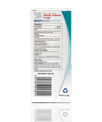 NEAT 3B Body Saver Anti-Chafe & Sweat Rash Cream - 2.6 oz