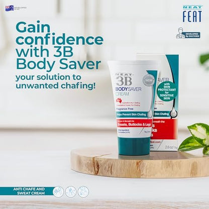 NEAT 3B Body Saver Anti-Chafe & Sweat Rash Cream - 2.6 oz