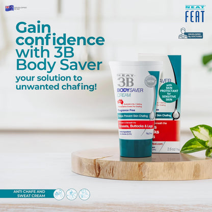 NEAT 3B Body Saver Anti-Chafe & Sweat Rash Cream - 2.6 oz