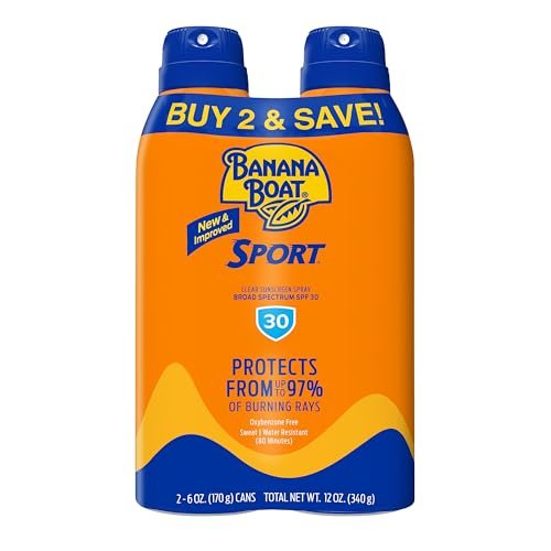 Banana Boat Sport Ultra SPF 30 Sunscreen Spray Twin Pack - Water Resistant, Oxybenzone Free, 6 oz Each - görsel 2