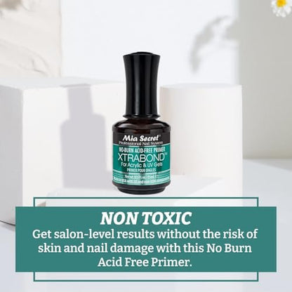 Mia Secret XTRABOND No-Burn Acid-Free Primer 1/2 oz. for Acrylic and UV Gels
