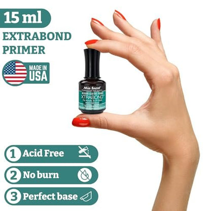 Mia Secret XTRABOND No-Burn Acid-Free Primer 1/2 oz. for Acrylic and UV Gels