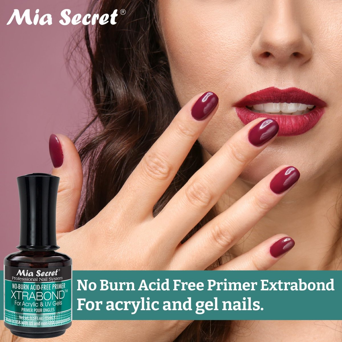 Mia Secret XTRABOND No-Burn Acid-Free Primer 1/2 oz. for Acrylic and UV Gels - görsel 7