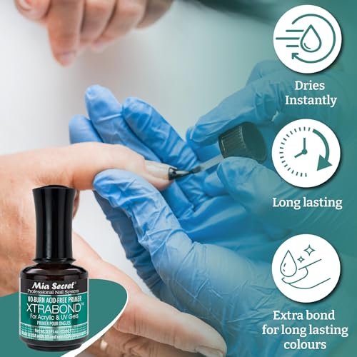 Mia Secret XTRABOND No-Burn Acid-Free Primer 1/2 oz. for Acrylic and UV Gels - görsel 14