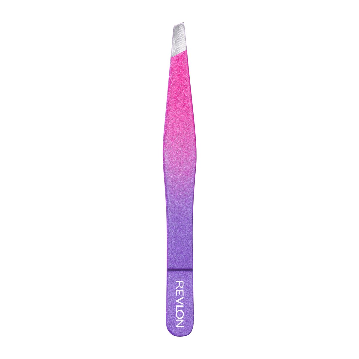 Revlon Diamond Collection Slanted Tip Tweezers, Ultra-Sharp Stainless Steel for Precision Eyebrow Shaping and Facial Hair Removal, Pink & Purple, 1 Count - görsel 3