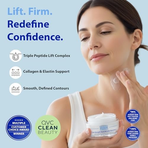 Dr. Denese Triple Strength Neck Wrinkle Smoother 4 oz – Firming Cream with Peptides, Retinol & Hyaluronic Acid Avelisse