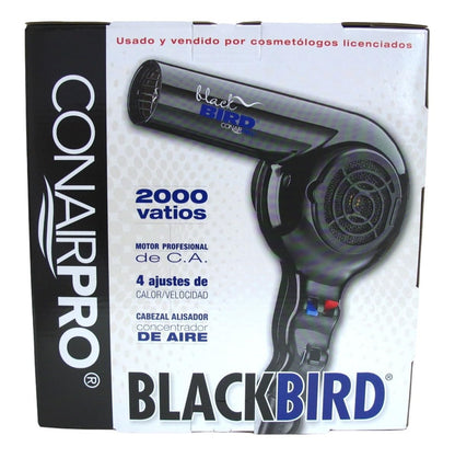 Conair Pro Blackbird Hair Dryer - 2000 Watt Professional Blow Dryer for Fast, Frizz-Free Styling Avelisse