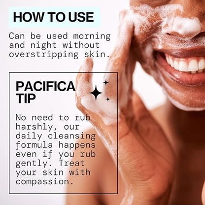 Pacifica Beauty Sea Foam Face Wash – Gentle Foaming Cleanser with Coconut Water & Sea Algae for Combination & Oily Skin, Vegan & Cruelty-Free, 5 Fl Oz