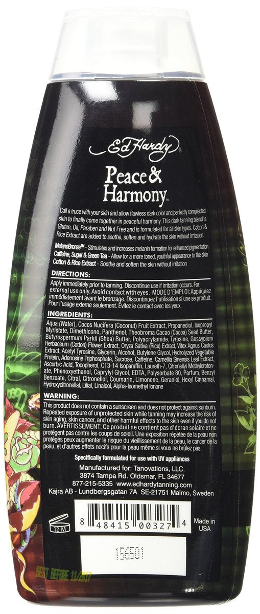 Ed Hardy Peace & Harmony Tanning Intensifier Bronzing Moisturizer Lotion - 10 oz - görsel 3