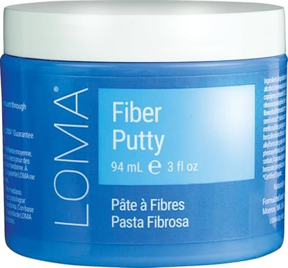 LOMA Fiber Putty 3 Ounce – White, Strong Hold Hair Styling Putty Avelisse