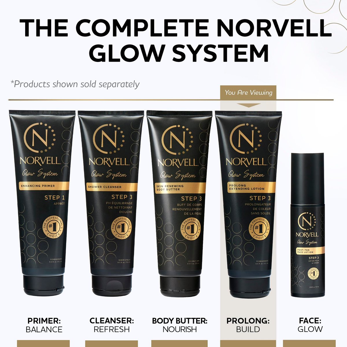 Norvell Prolong Self Tanner Color Extender Moisturizing Lotion 8.5 fl oz – Hydrating Sunless Tanning Enhancer for Longer Lasting Color, Even Fade Avelisse