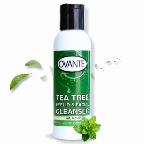 OVANTE Tea Tree Oil Eyelid & Facial Cleanser Wash for Demodex Prone Skin, 4 oz Avelisse