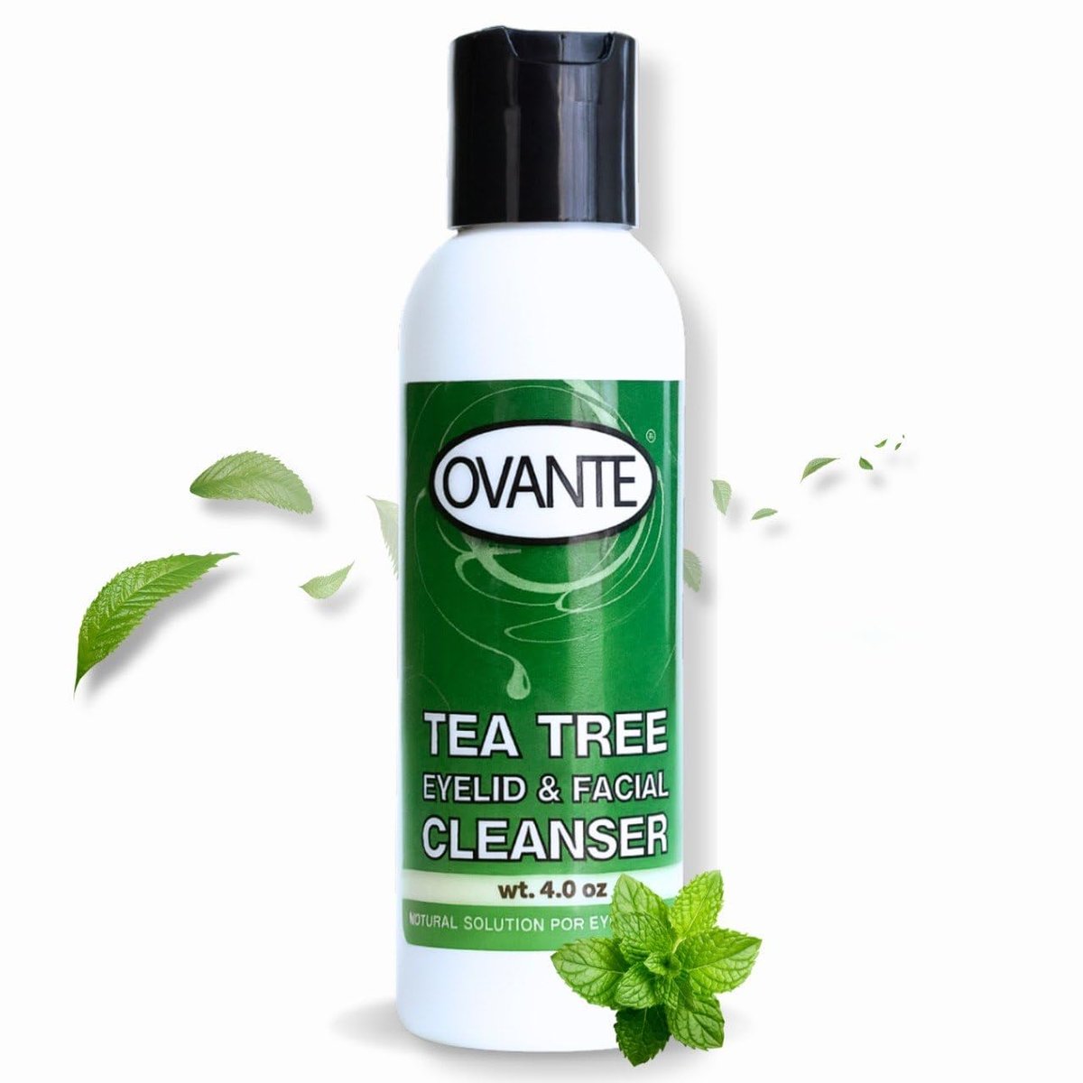 OVANTE Tea Tree Oil Eyelid & Facial Cleanser Wash for Demodex Prone Skin, 4 oz Avelisse