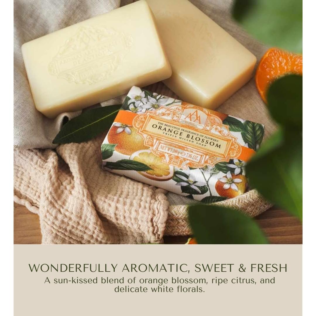 AAA by Somerset Triple Milled Soap Bar – Orange Blossom, 200 g / 7.05 oz – Handcrafted Artisan Soap - görsel 7