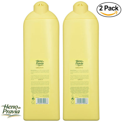 Heno de Pravia Original Shower Gel - 22.5 Fl Oz (Pack of 2) - Classic Spanish Body Wash for Soft, Fresh Skin Avelisse