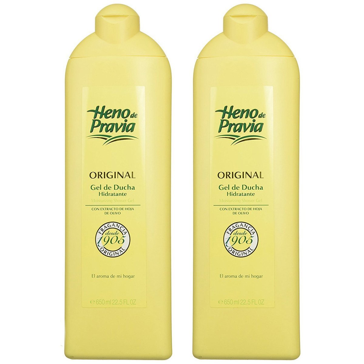 Heno de Pravia Original Shower Gel - 22.5 Fl Oz (Pack of 2) - Classic Spanish Body Wash for Soft, Fresh Skin Avelisse