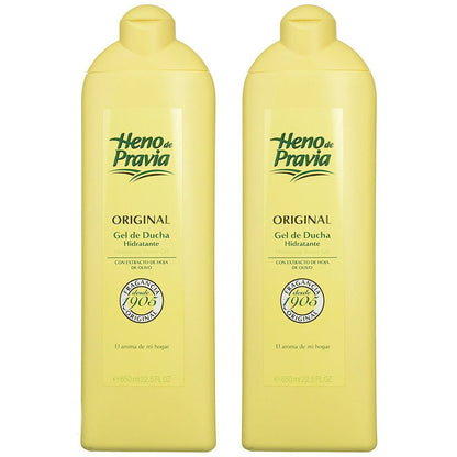 Heno de Pravia Original Shower Gel - 22.5 Fl Oz (Pack of 2) - Classic Spanish Body Wash for Soft, Fresh Skin Avelisse