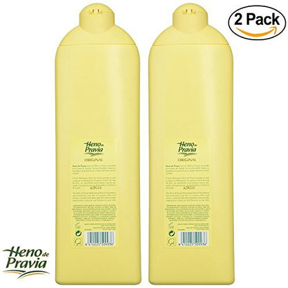 Heno de Pravia Original Shower Gel - 22.5 Fl Oz (Pack of 2) - Classic Spanish Body Wash for Soft, Fresh Skin Avelisse