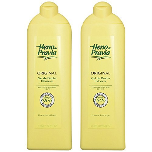 Heno de Pravia Original Shower Gel - 22.5 Fl Oz (Pack of 2) - Classic Spanish Body Wash for Soft, Fresh Skin Avelisse