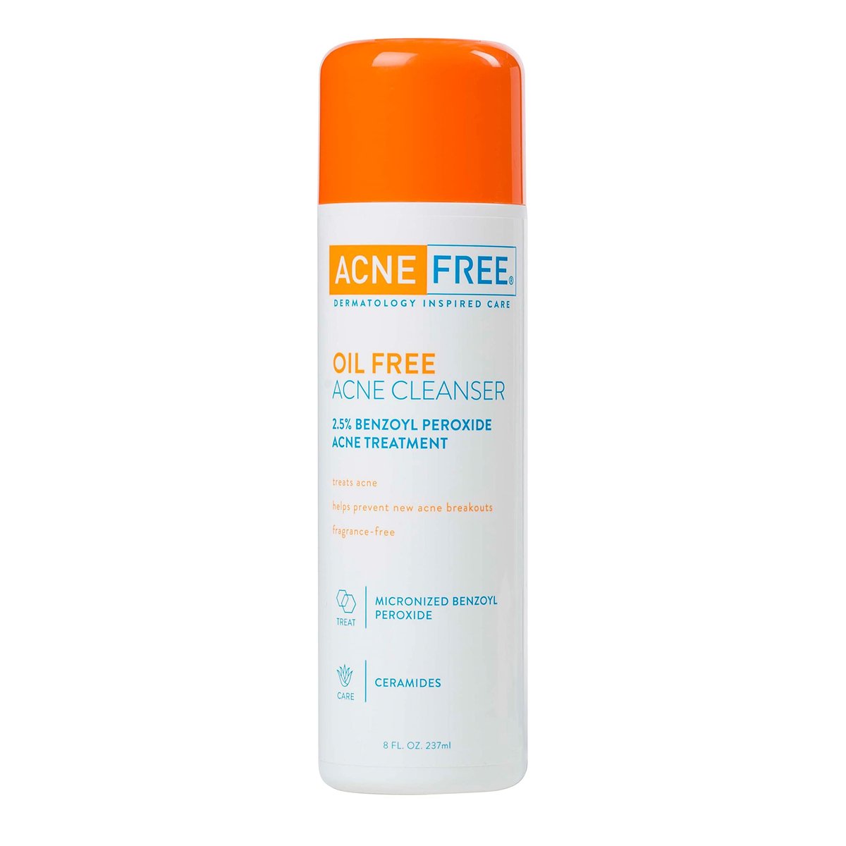 AcneFree Oil-Free Cleanser with Benzoyl Peroxide 2.5% and Glycolic Acid – Unscented, 8 Fl Oz - görsel 2