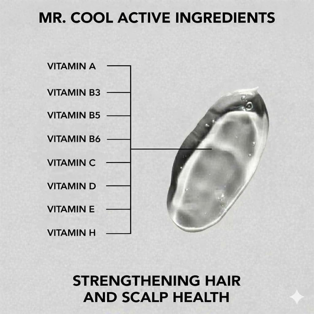 Hair Situation Mr. Cool Wet Look Strong Hold Hair Gel - 8 Fl Oz, High Shine, Anti-Humidity, Anti-Frizz, Alcohol-Free, No Flake, Vitamin-Enriched - görsel 3