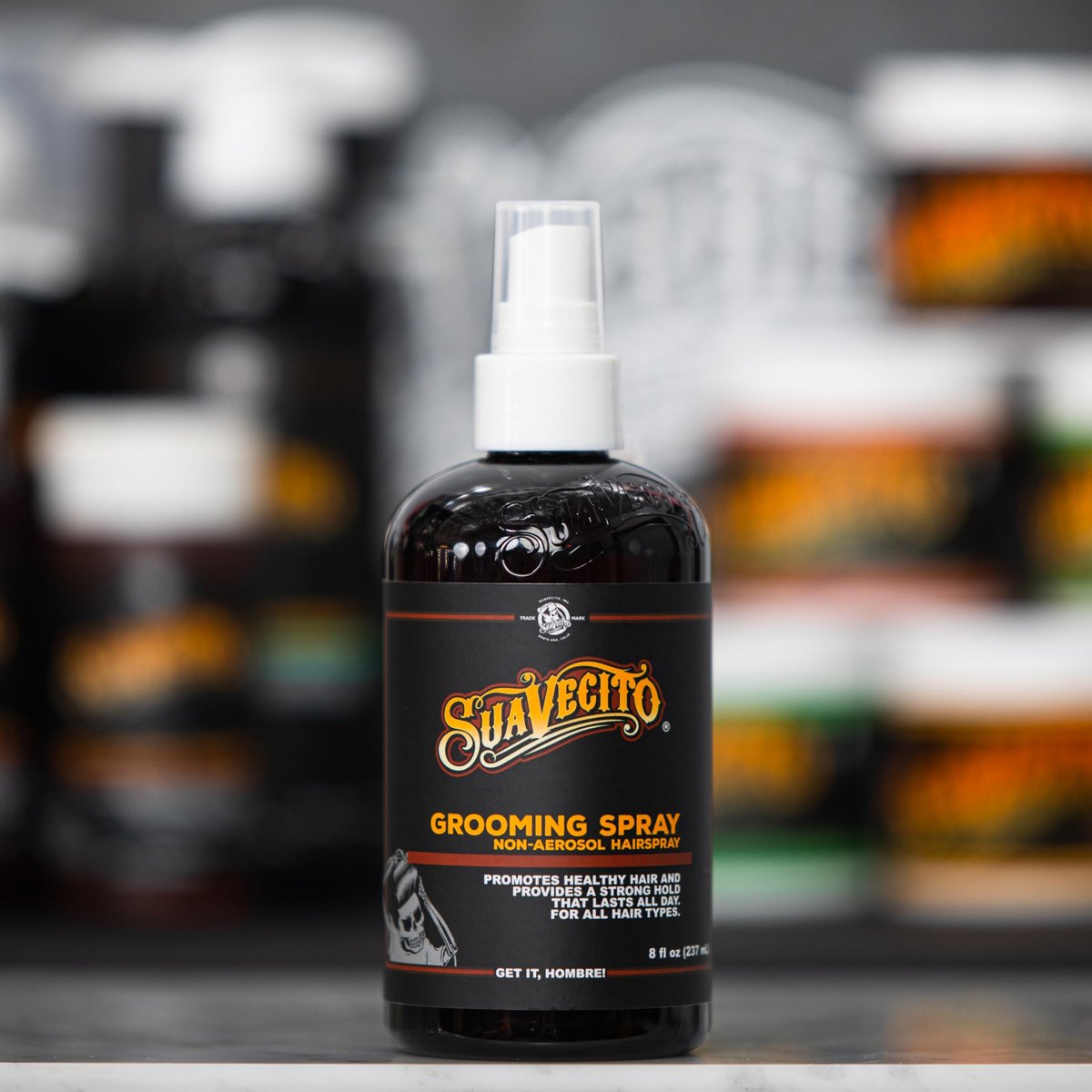 Suavecito Non-Aerosol Hairspray for Men – 8 oz – Classic Barber Scent, Strong Hold, Medium Shine – Works on All Hair Types Avelisse
